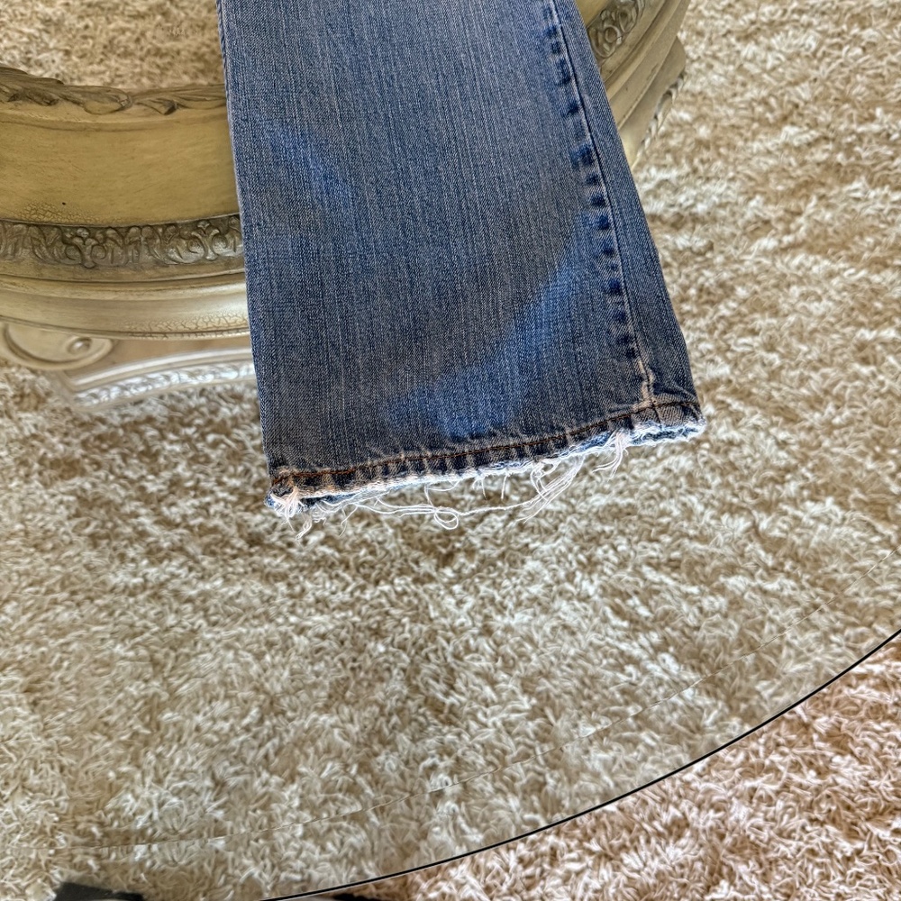 Levis 527 Jeans Mens 30x32 Blue Denim Low Boot Cut Western Rancher Cowboy Grunge - Picture 7 of 14